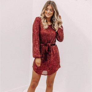 Wine Pop Fizz Clink Dress - Medium / Wine